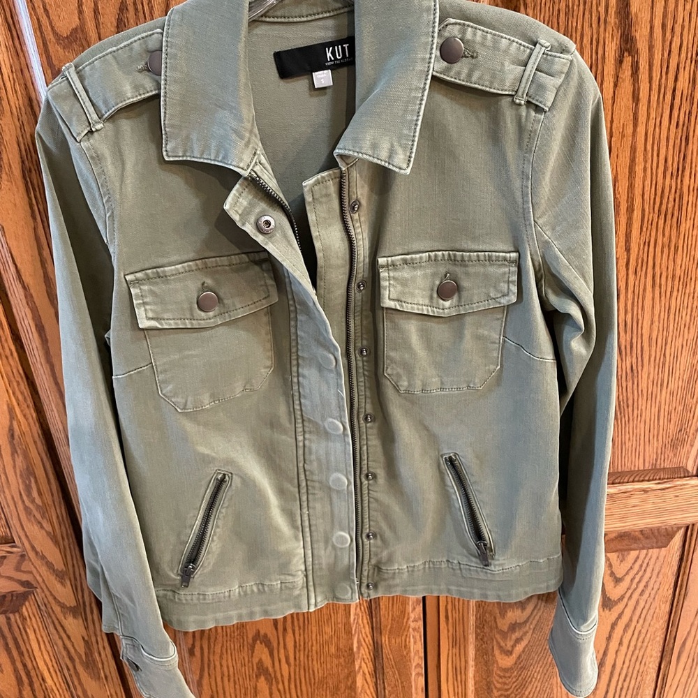 Kut from the Kloth Sage Green Utility Jacket